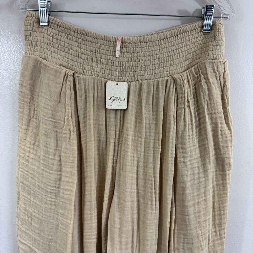 Free People Mikah Tapered Pants in Cream Brûlée Size XL NEW - Picture 5 of 13